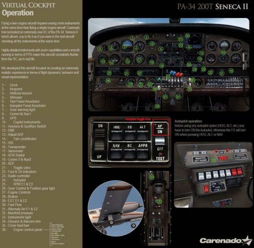 VC OPERATION - PA-34-200T Seneca II - Carenado