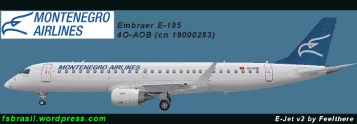 Embnraer E-195 // Montenegro Airlines (4O-AOB / cn 19000283)